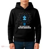 We Light It Up For Autism Awareness Kids Hoodie thumb 4