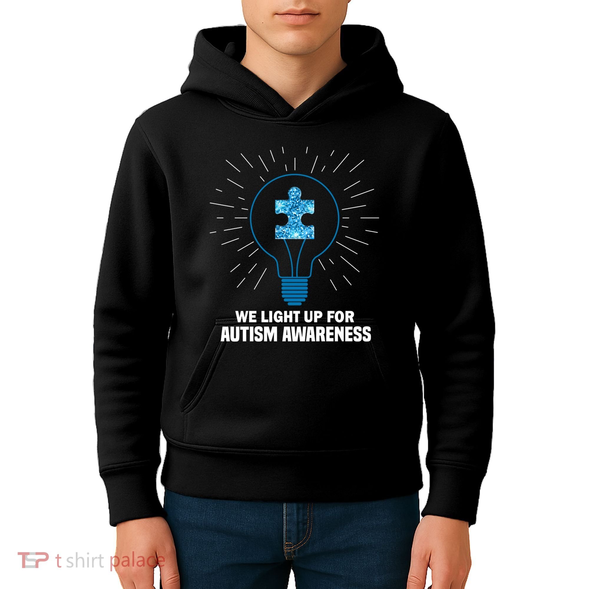 We Light It Up For Autism Awareness Kids Hoodie