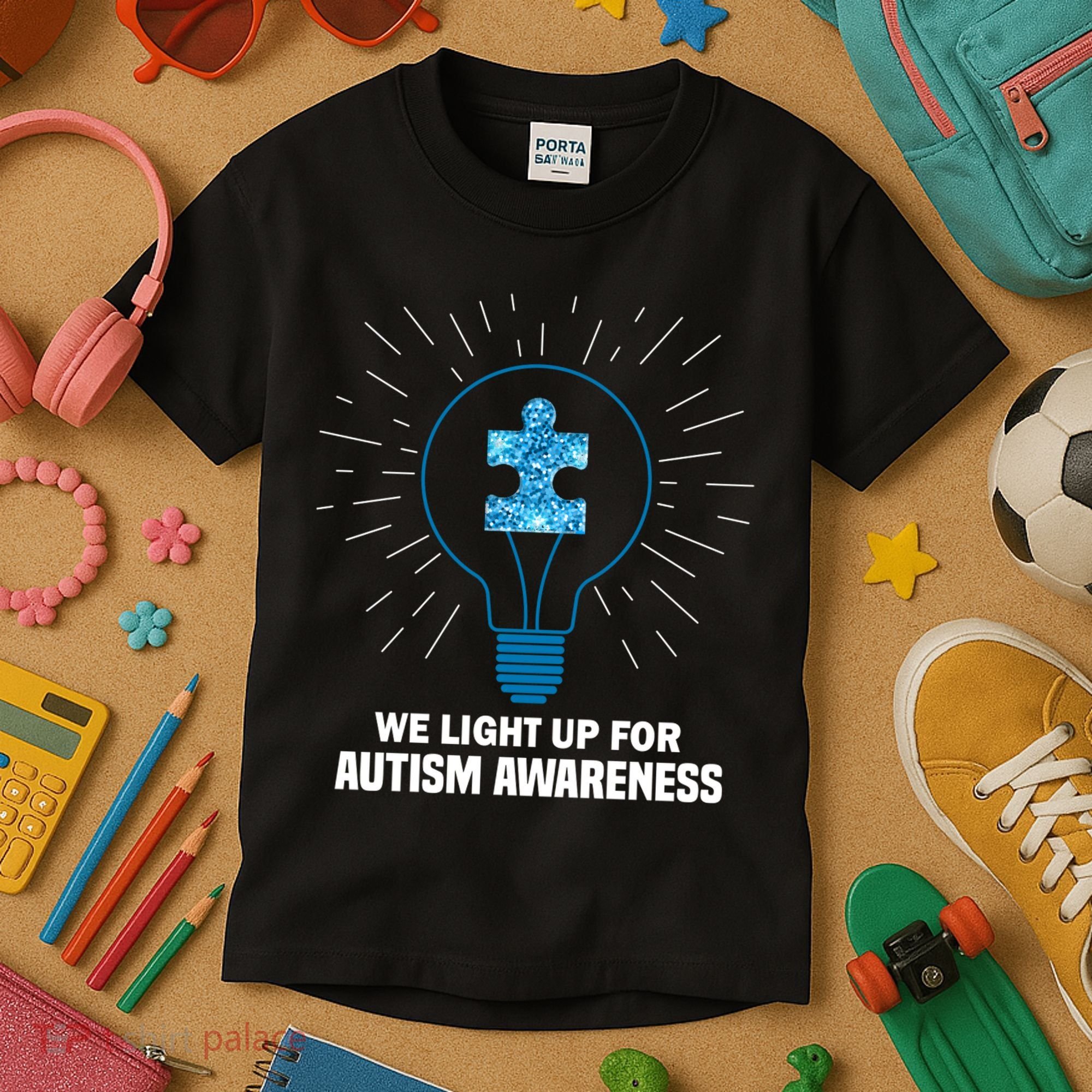 We Light It Up For Autism Awareness Kids T-Shirt