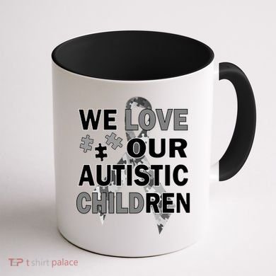 We Love Our Autistic Children Coffee Mug back