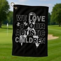We Love Our Autistic Children Golf Towel thumb 1
