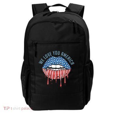 We Love You America Lips Backpack