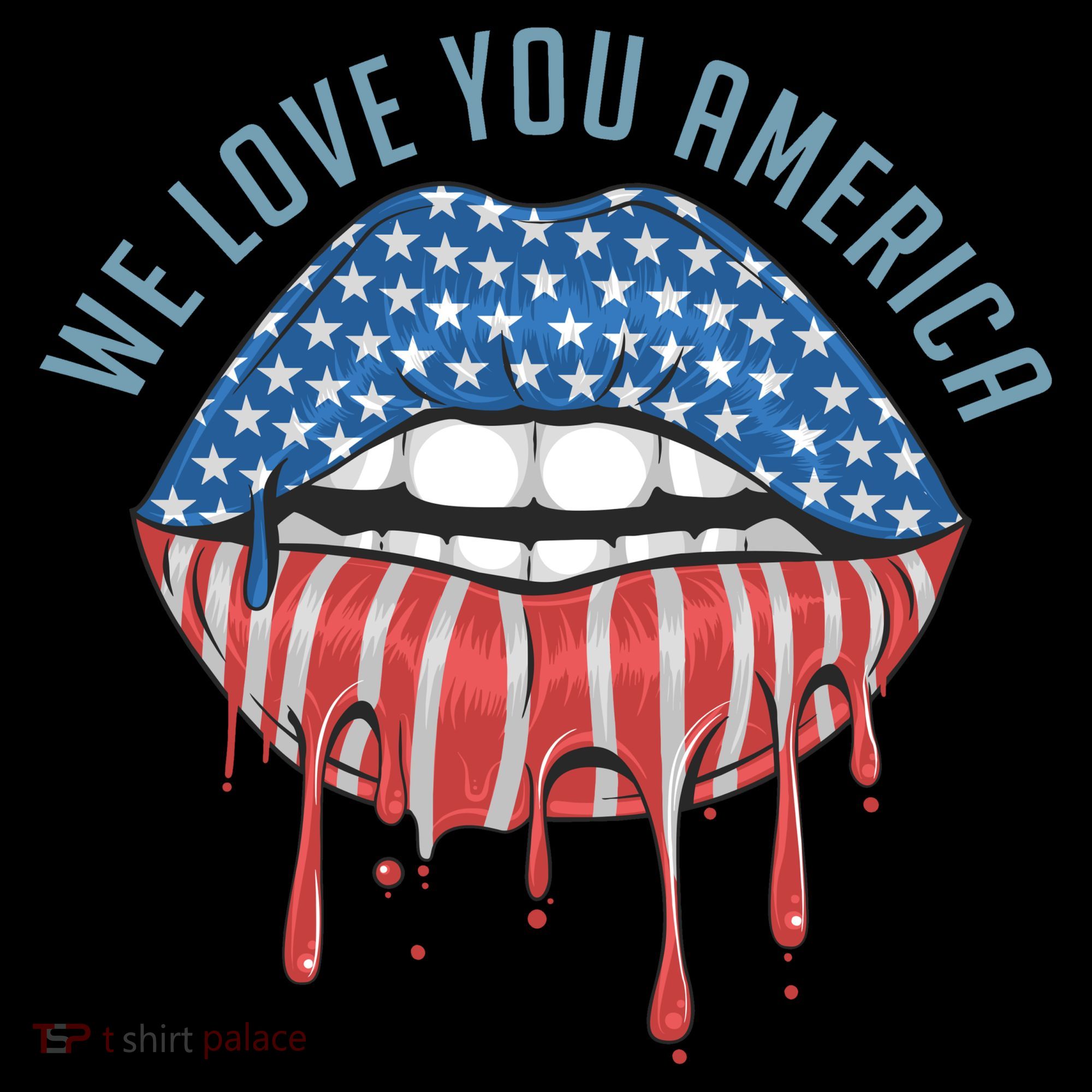 We Love You America Lips Backpack