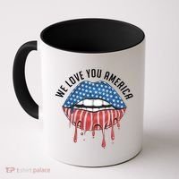 We Love You America Lips Coffee Mug thumb 0