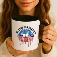 We Love You America Lips Coffee Mug thumb 3