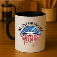 We Love You America Lips Coffee Mug thumb 4