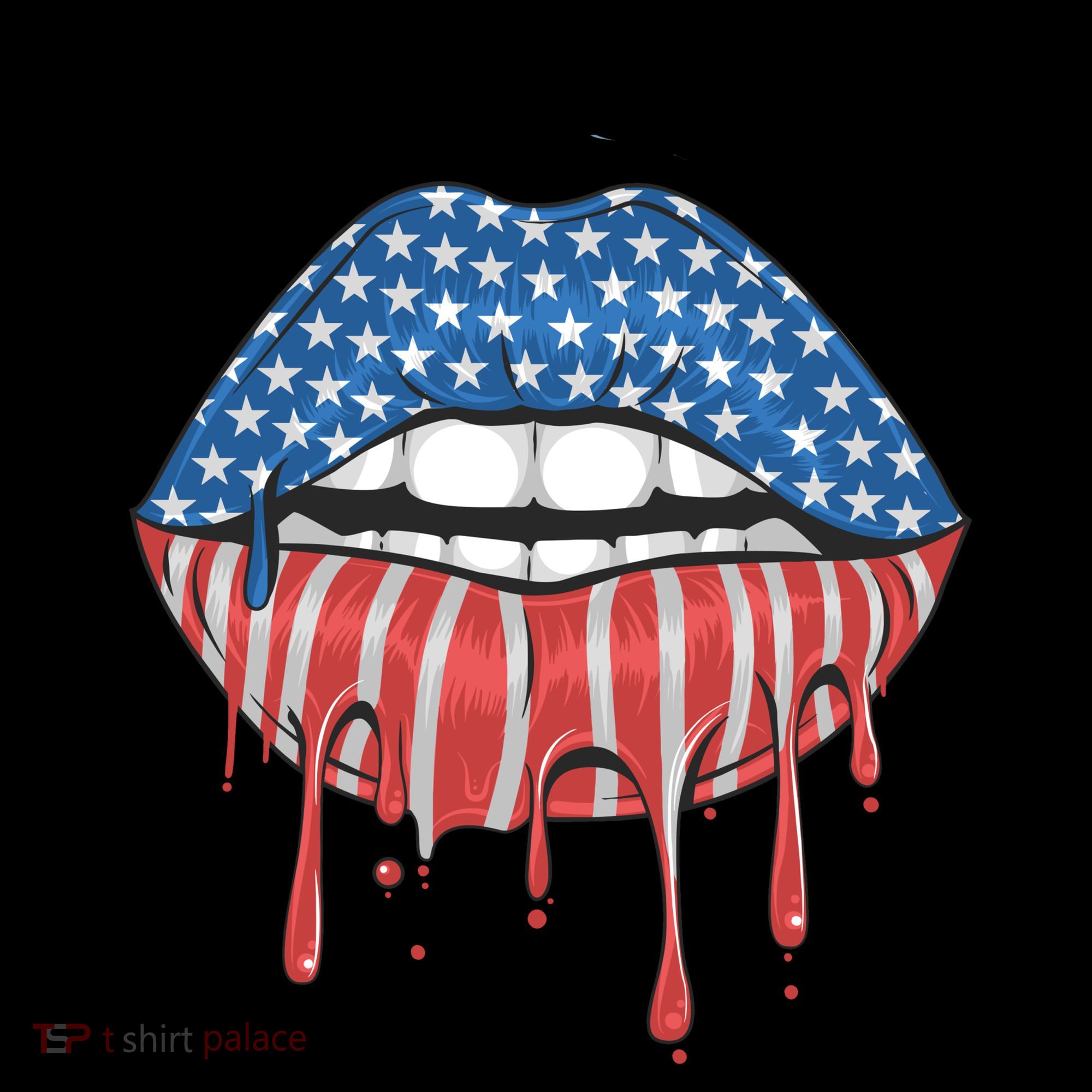 We Love You America Lips Coffee Mug