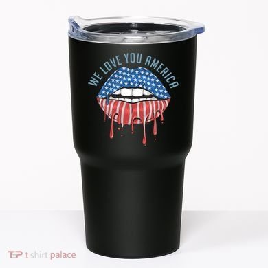 We Love You America Lips Tumbler