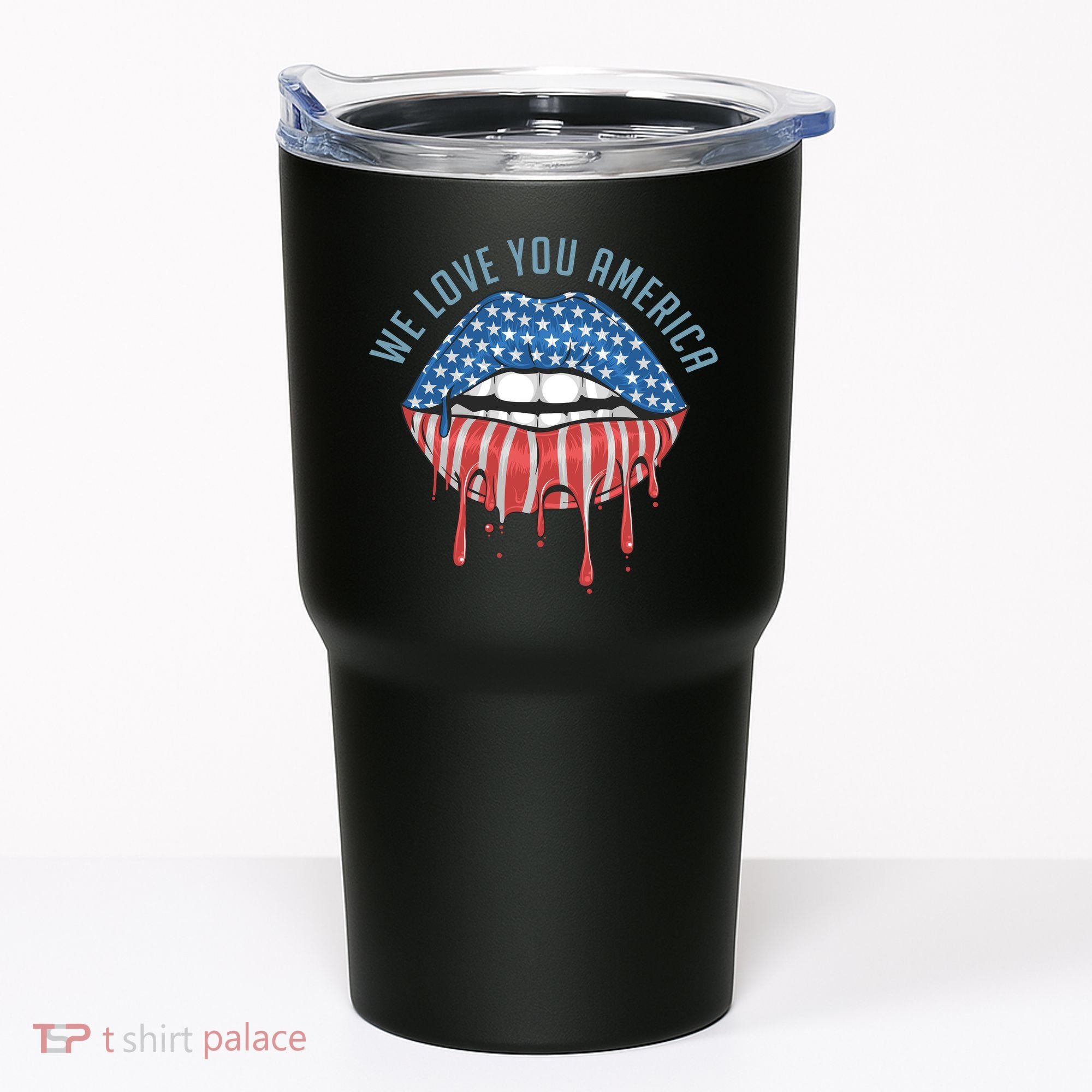 We Love You America Lips Tumbler