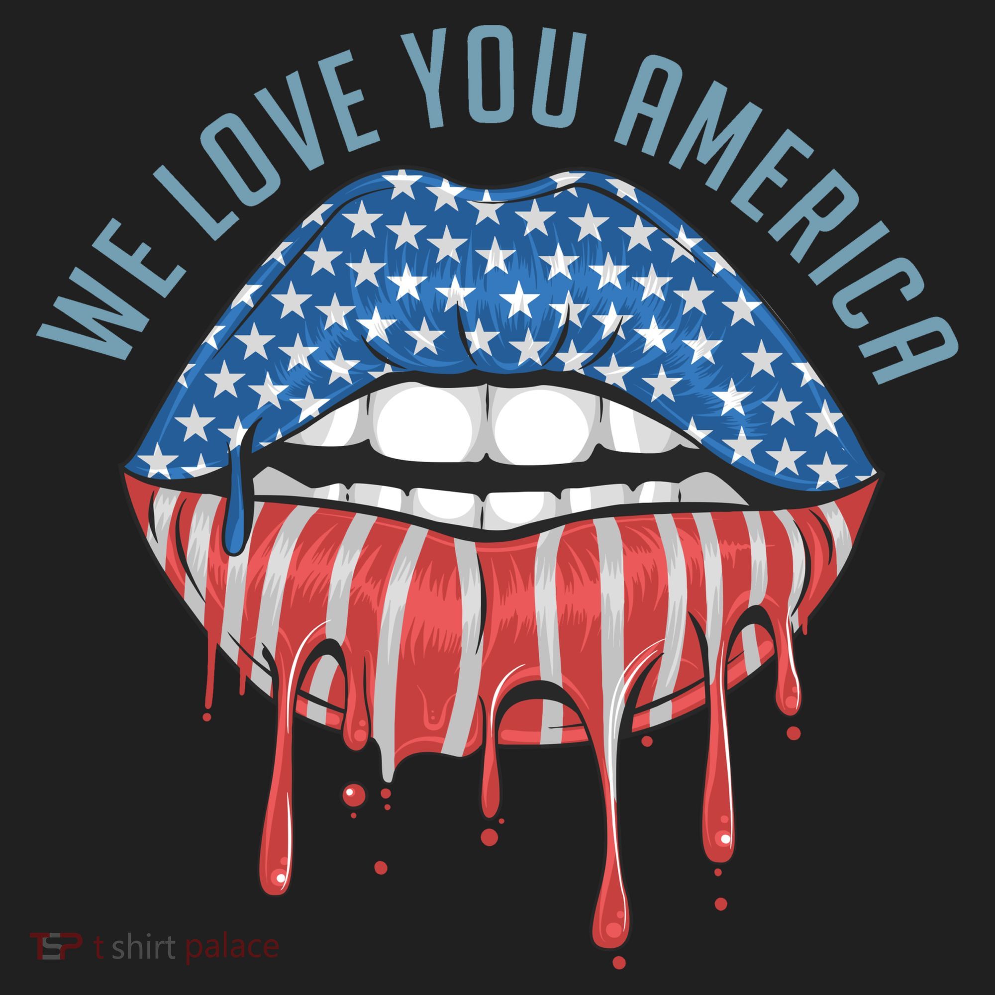 We Love You America Lips Tumbler