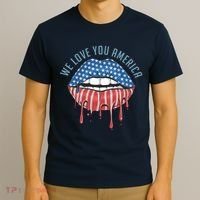 We Love You America Lips T-Shirt thumb 3