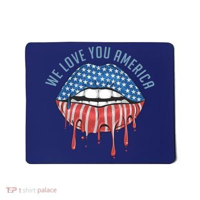 We Love You America Lips Mousepad