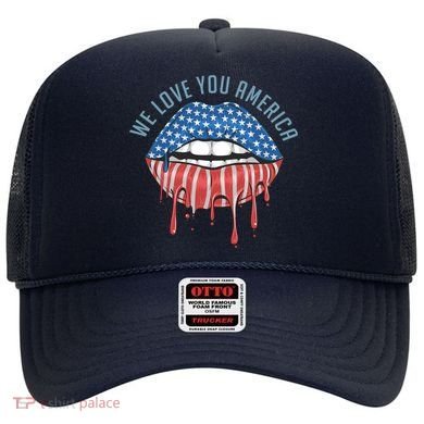 We Love You America Lips Hat
