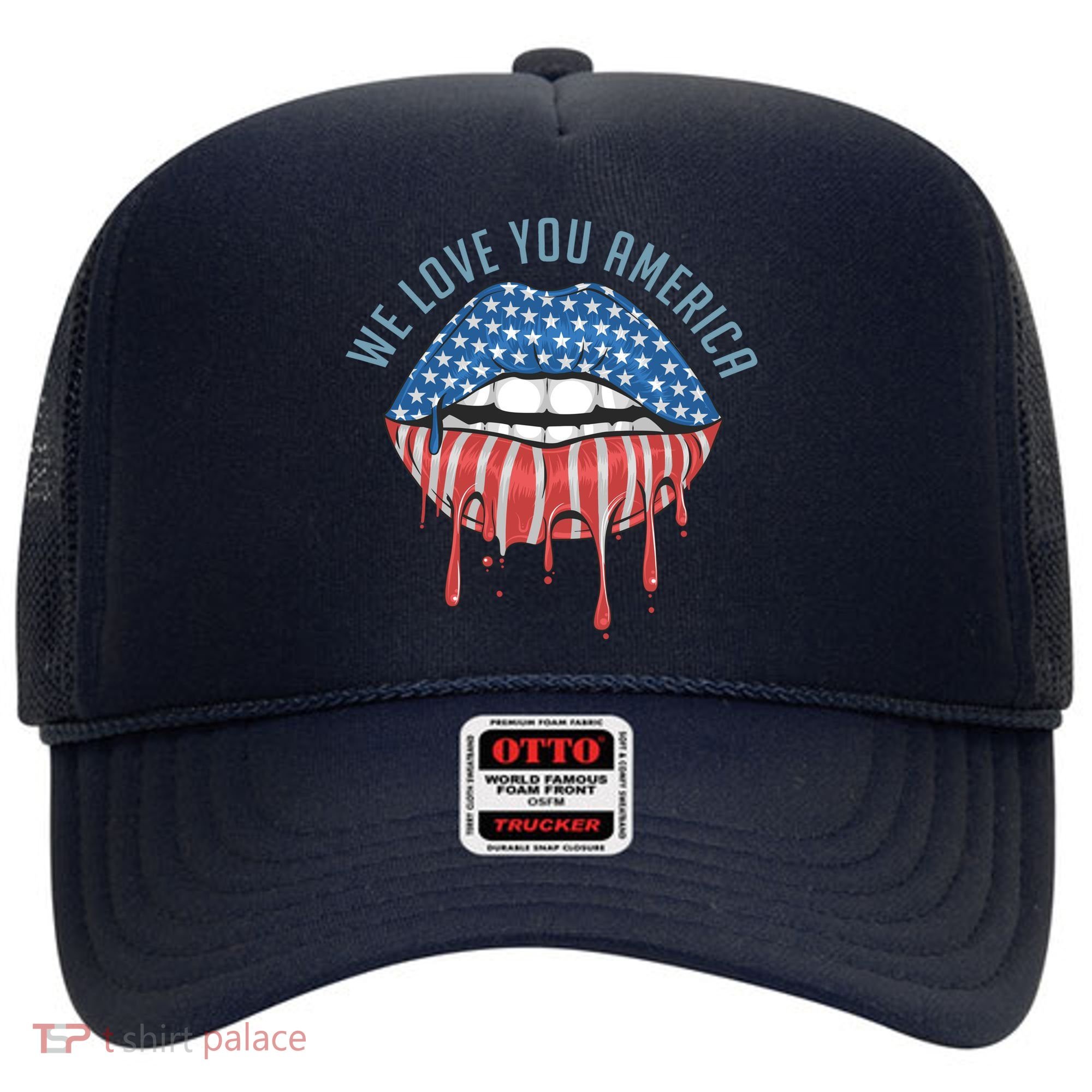 We Love You America Lips Hat