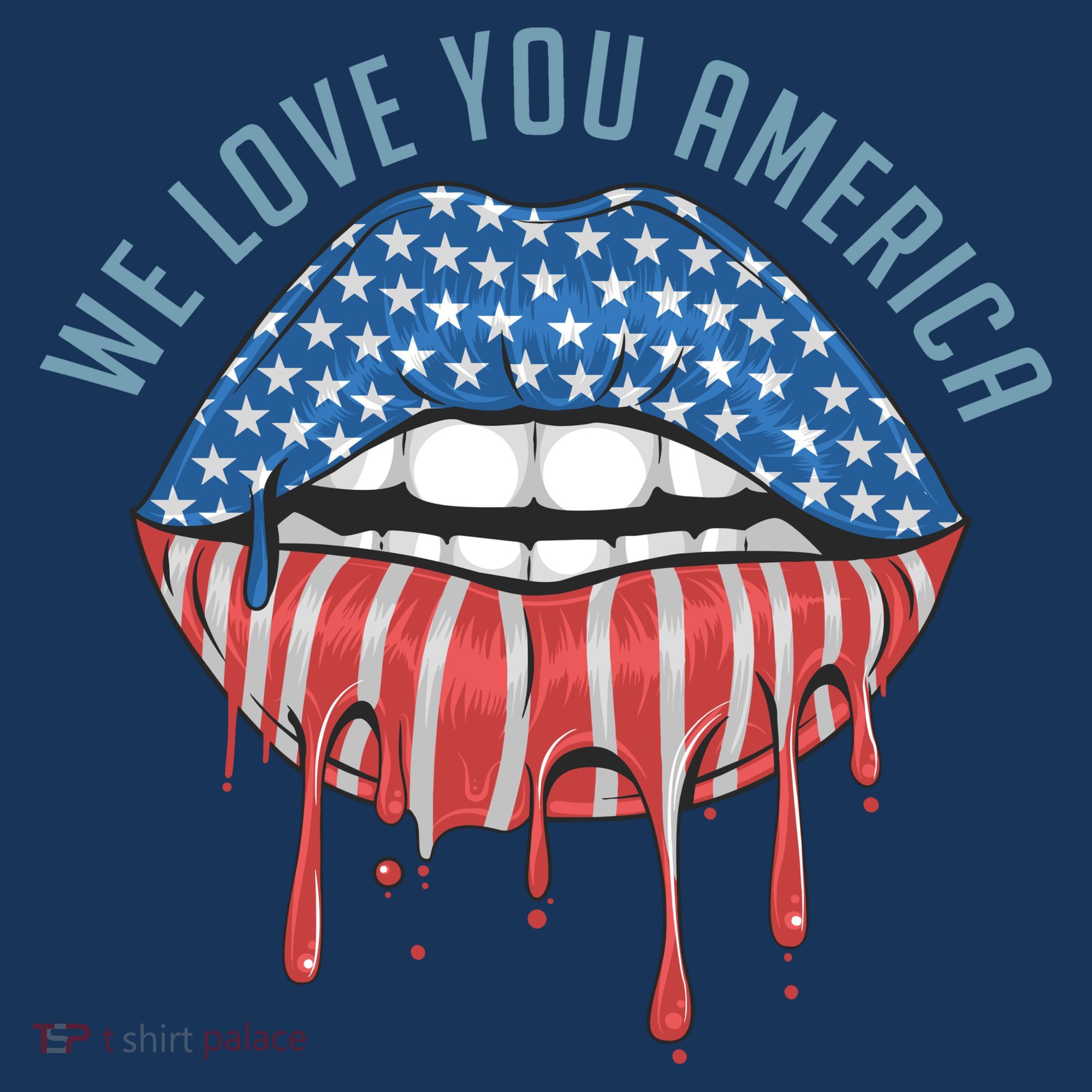 We Love You America Lips Hat