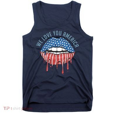 We Love You America Lips Tank Top