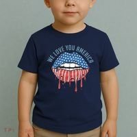 We Love You America Lips Toddler T-Shirt thumb 2