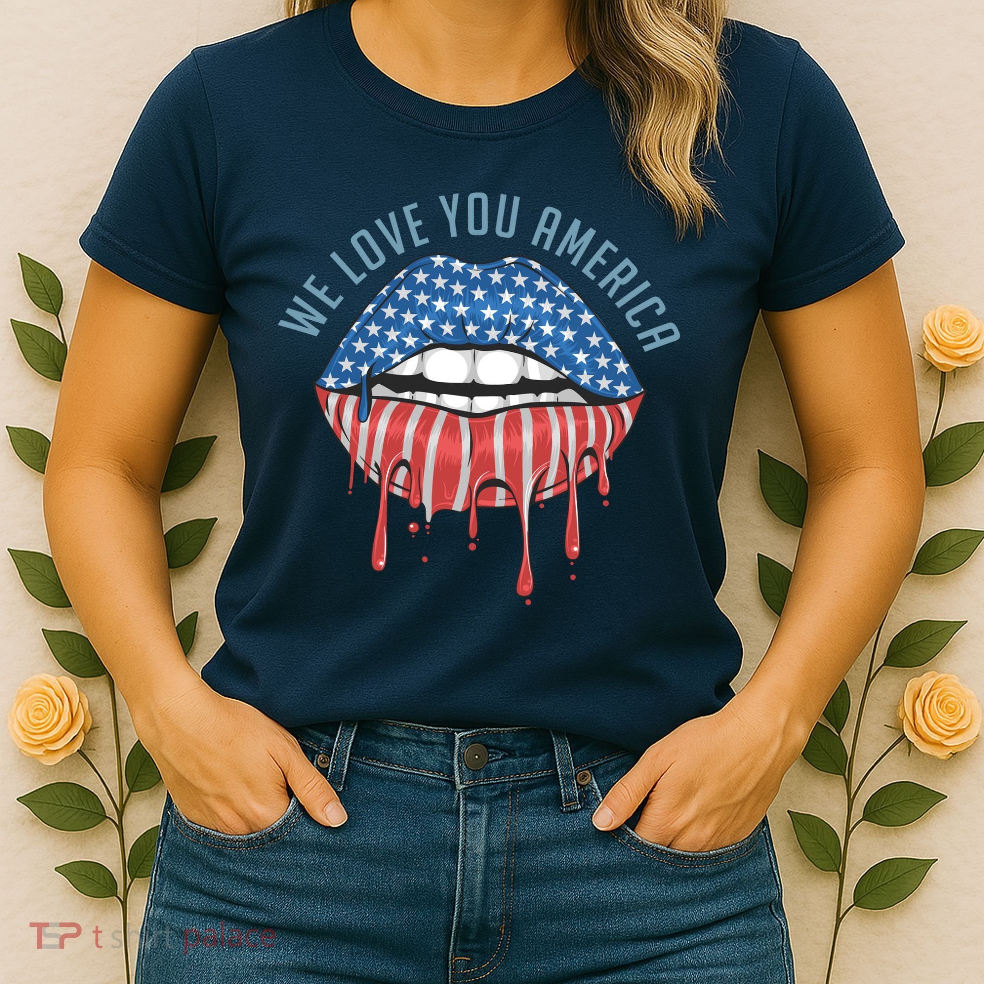 We Love You America Lips Women's T-Shirt