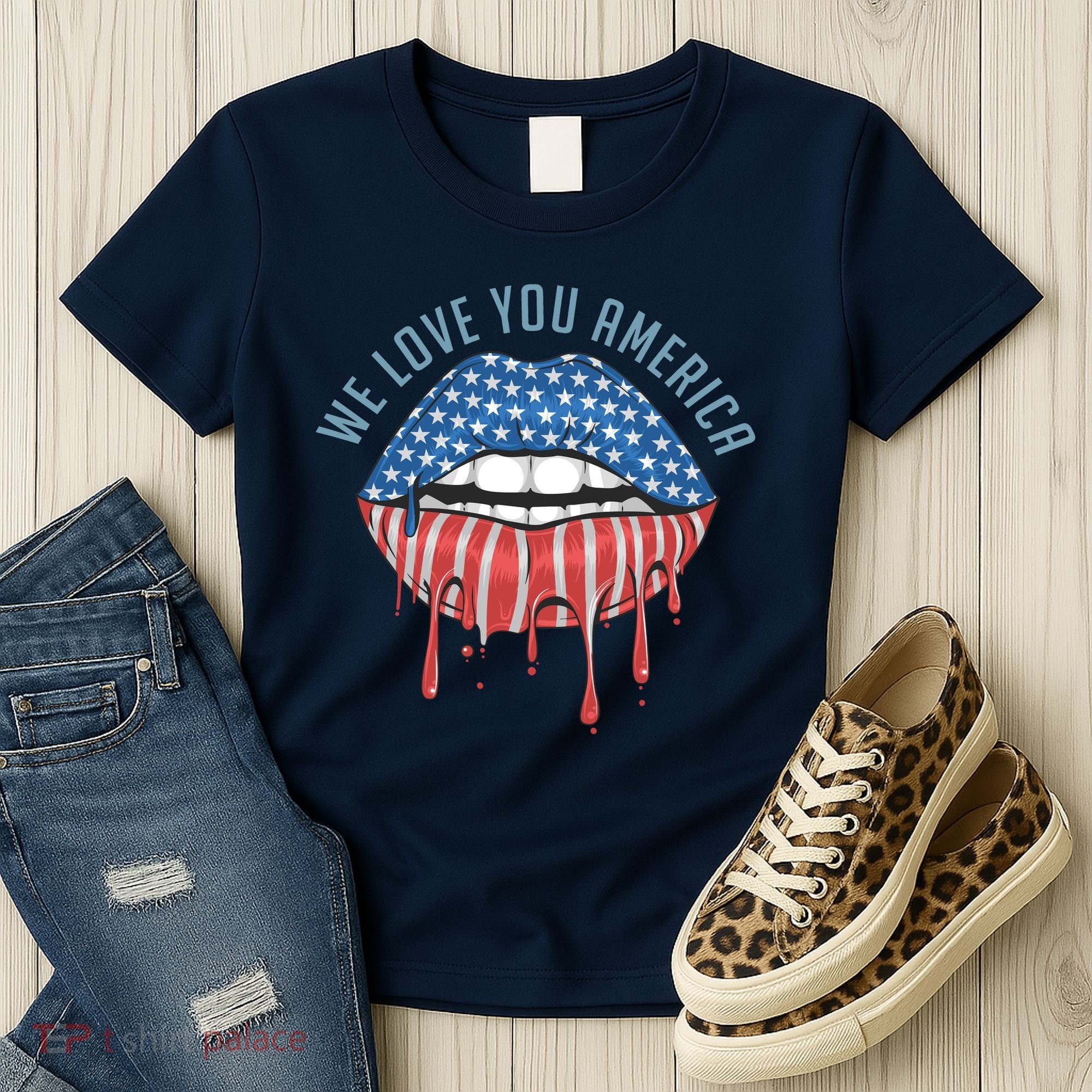 We Love You America Lips Women's T-Shirt