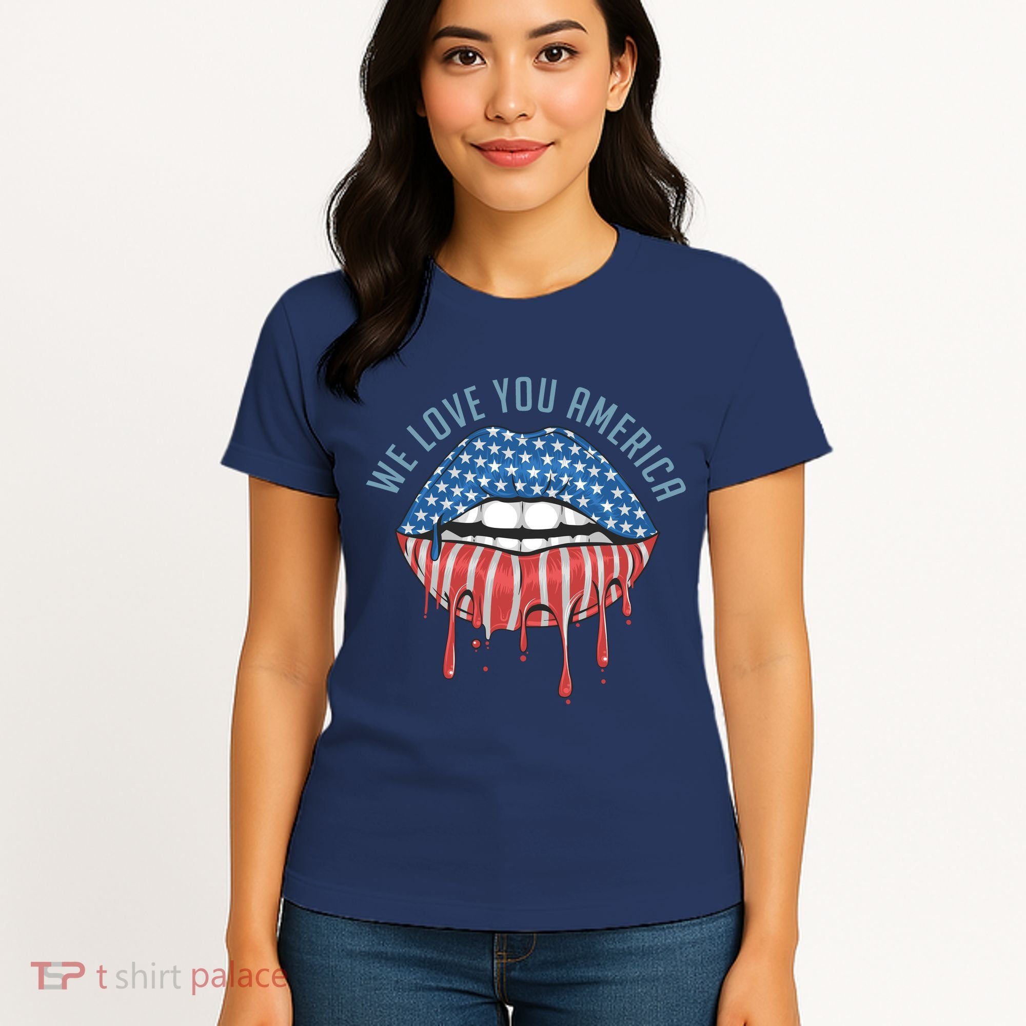 We Love You America Lips Women's T-Shirt