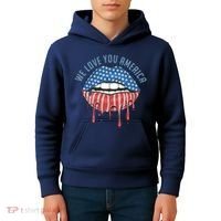 We Love You America Lips Kids Hoodie thumb 4