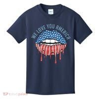 We Love You America Lips Kids T-Shirt thumb 0