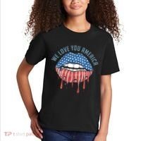 We Love You America Lips Kids T-Shirt thumb 2