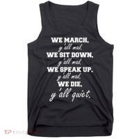 We March, Y'all Mad. Women's Rights Saying Tank Top thumb 0