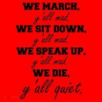 We March, Y'all Mad. Women's Rights Saying Santa Hat thumb 1