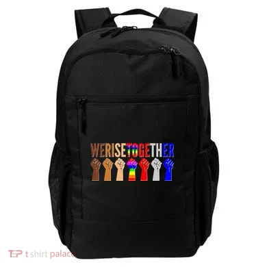 We Rise Together Unity Protest Support Backpack