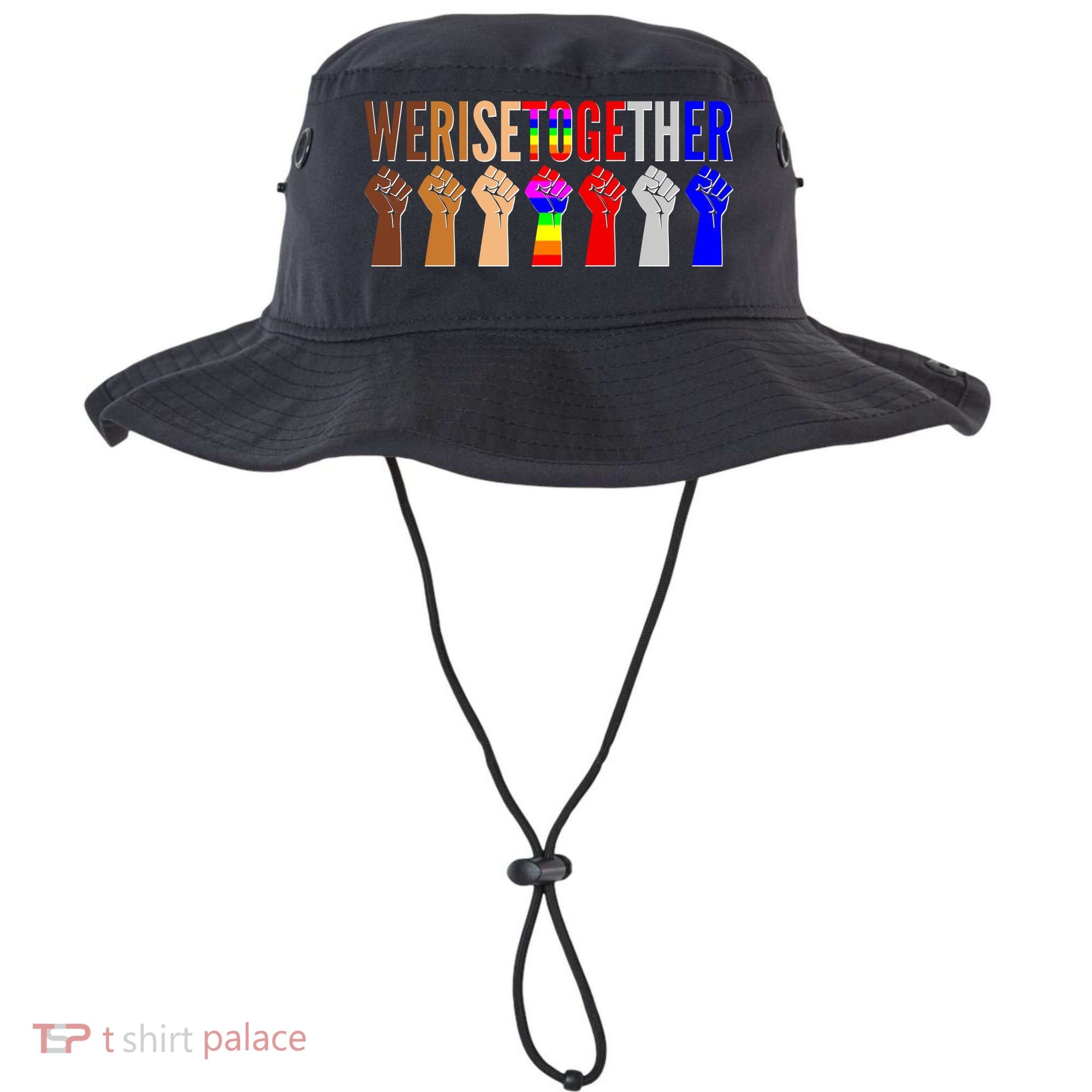 We Rise Together Unity Protest Support Bucket Hat