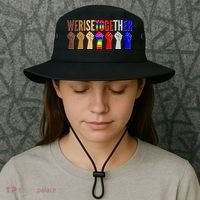 We Rise Together Unity Protest Support Bucket Hat thumb 3
