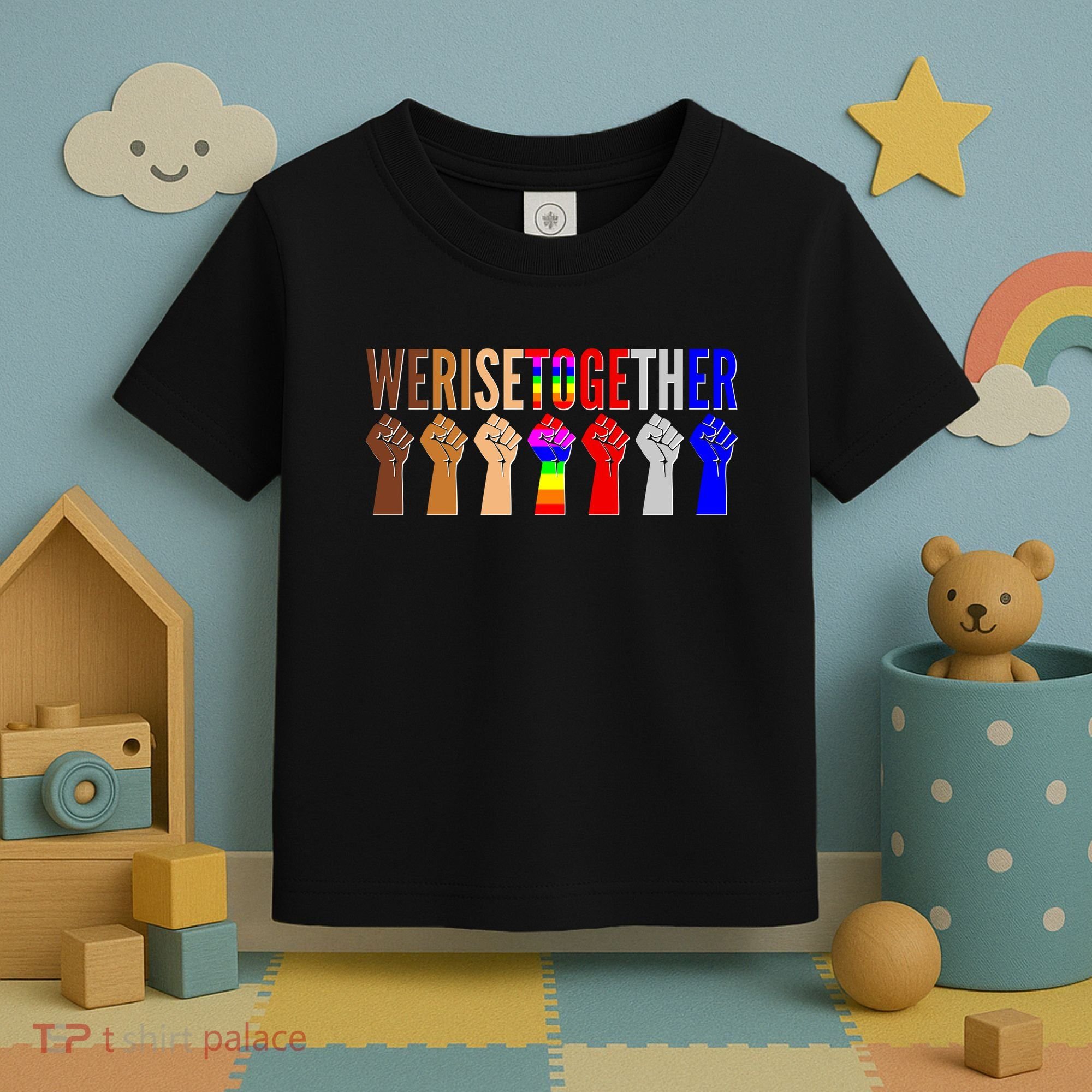 We Rise Together Unity Protest Support Toddler T-Shirt