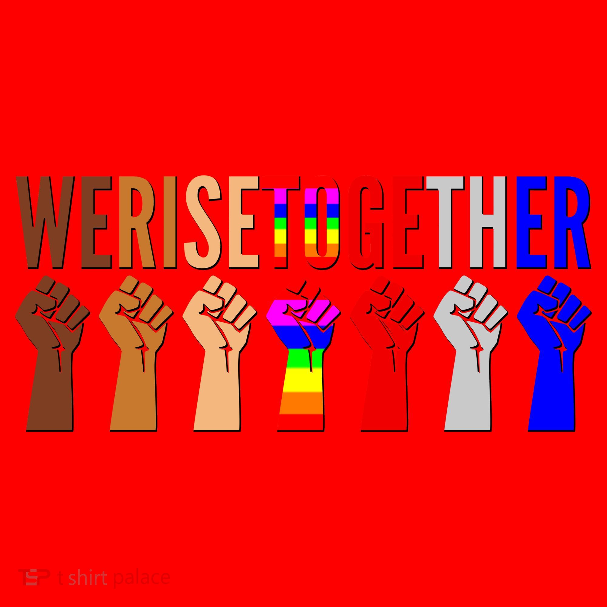 We Rise Together Unity Protest Support Santa Hat