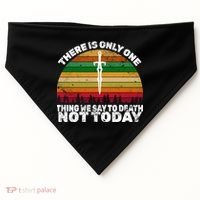 We Say Not Today To Death Retro USA-Made Doggie Bandana thumb 0