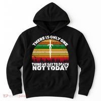 We Say Not Today To Death Retro Hoodie thumb 0