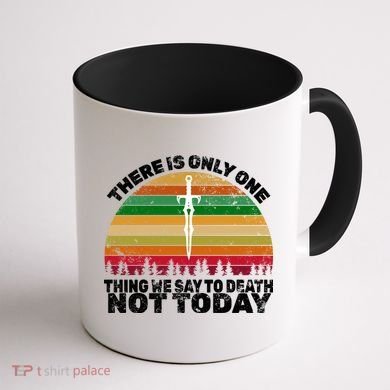 We Say Not Today To Death Retro Coffee Mug back