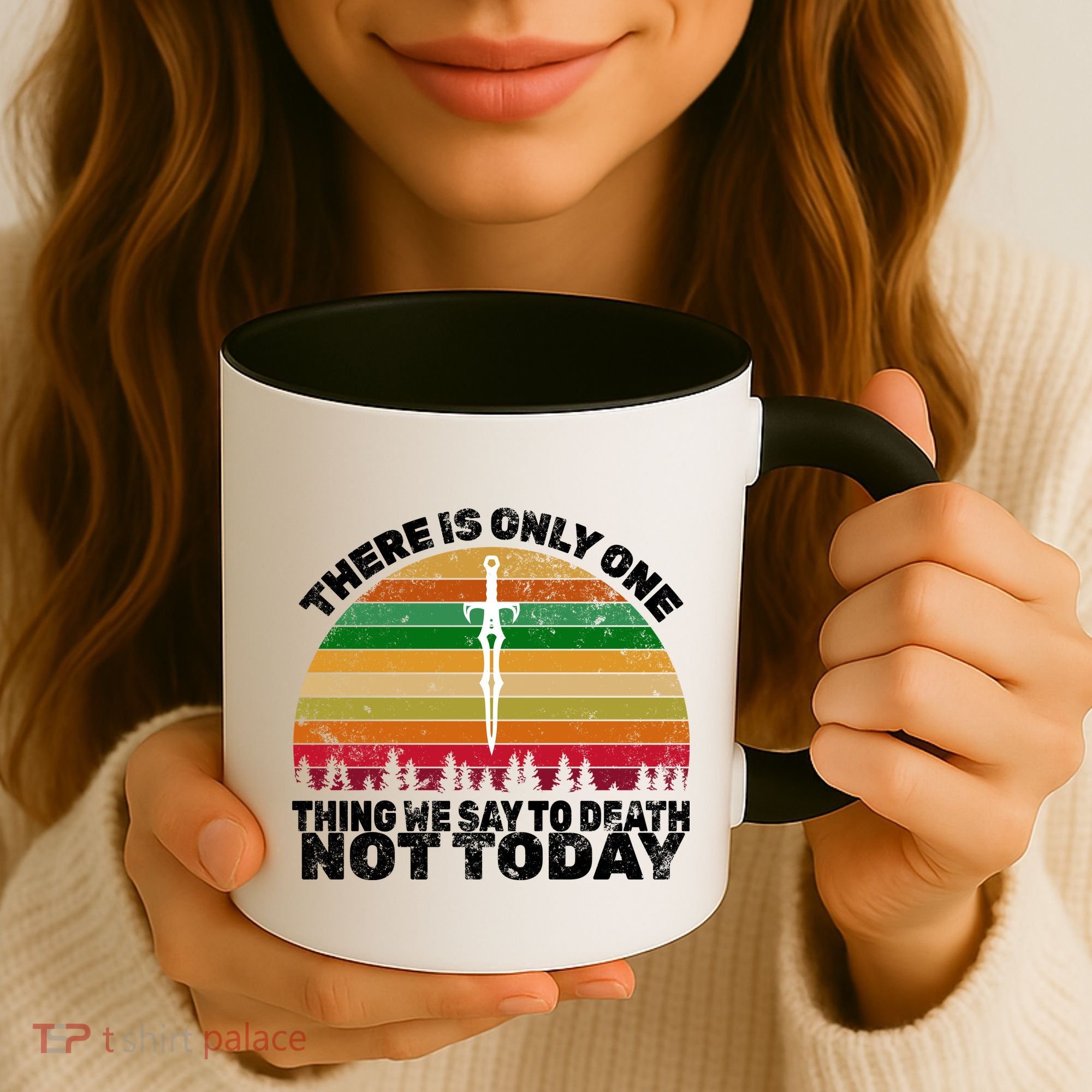 We Say Not Today To Death Retro Coffee Mug
