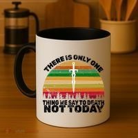 We Say Not Today To Death Retro Coffee Mug thumb 4