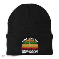 We Say Not Today To Death Retro Beanie thumb 0