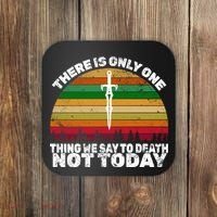 We Say Not Today To Death Retro Coaster thumb 0