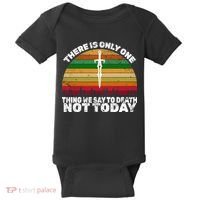 We Say Not Today To Death Retro Baby Bodysuit thumb 0