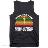We Say Not Today To Death Retro Tank Top thumb 0