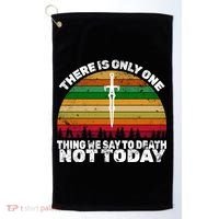 We Say Not Today To Death Retro Golf Towel thumb 0