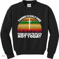 We Say Not Today To Death Retro Kids Sweatshirt thumb 0