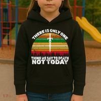 We Say Not Today To Death Retro Kids Hoodie thumb 3