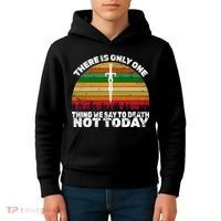 We Say Not Today To Death Retro Kids Hoodie thumb 4