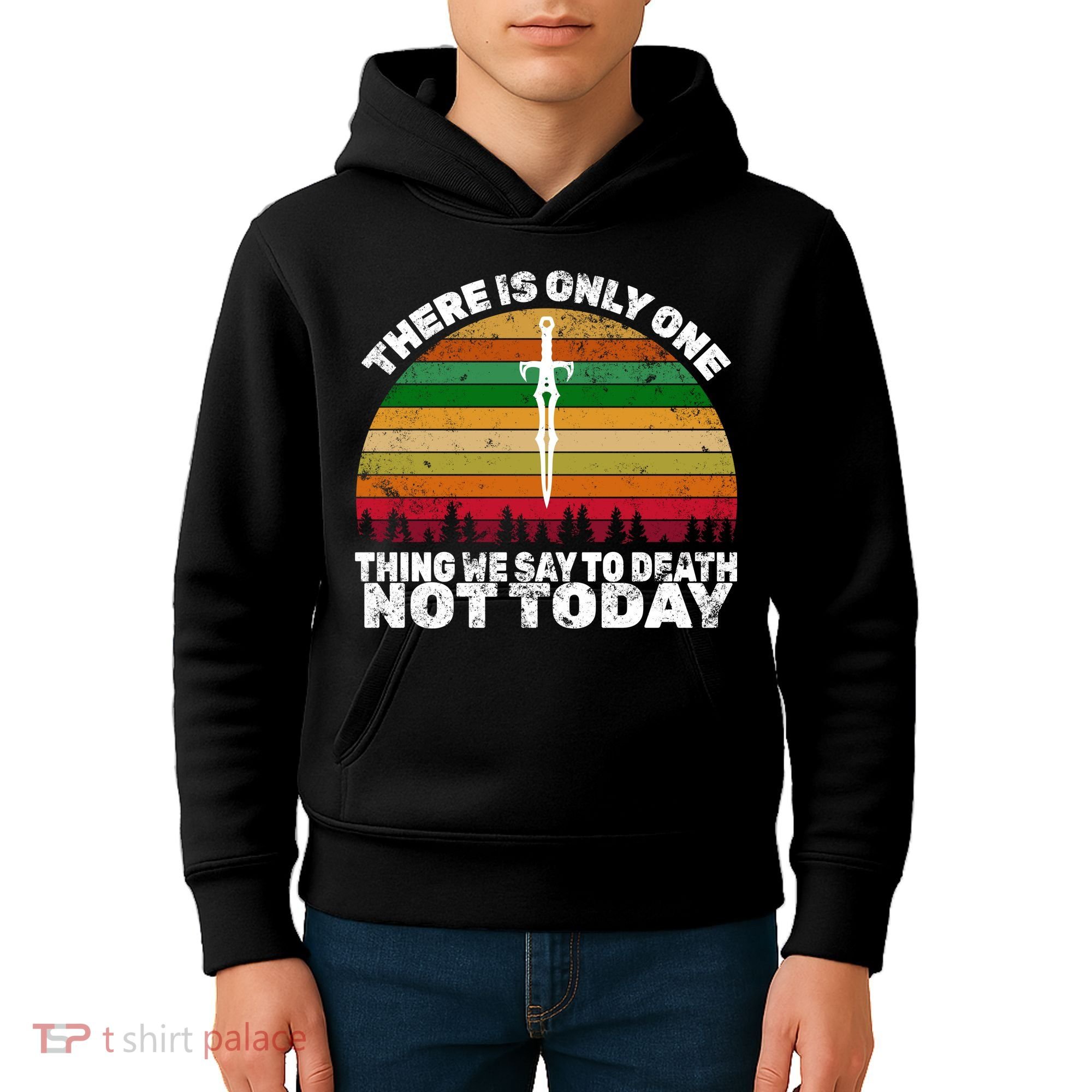 We Say Not Today To Death Retro Kids Hoodie