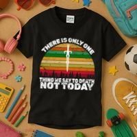 We Say Not Today To Death Retro Kids T-Shirt thumb 3