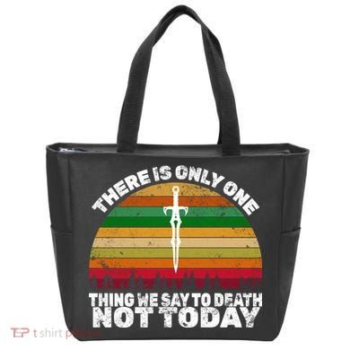 We Say Not Today To Death Retro Tote Bag